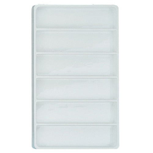 6-Bracelet Stackable Plastic Trays in White, 15.88" L x 9.5" W