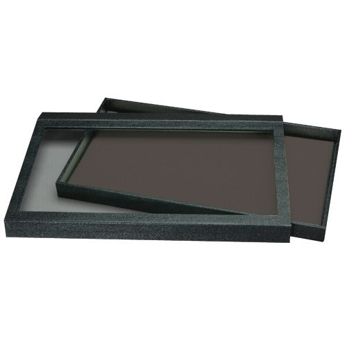 Black Wood Utility Trays w/Magnetic Lids