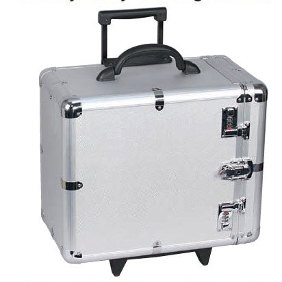 Aluminum Rolling Cases w/Side Access (Holds 12 1" H Standard Trays), 16.38" L x 10.5" W