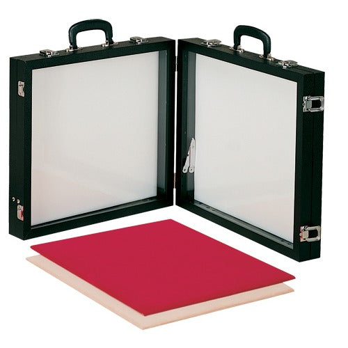 Double-Compartment Portable Glass Showcases, 24" L x 20" W