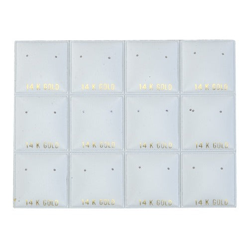 Puffed Display Cards for 12 Pairs Stud Earrings (Pk/200), 4" L x 3" W