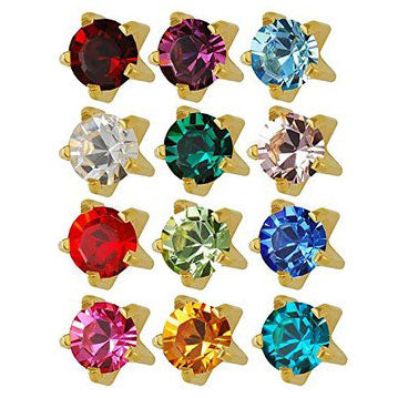 Studex R-113Y Ear Piercing Tiffany Assorted Studs - Gold Plated