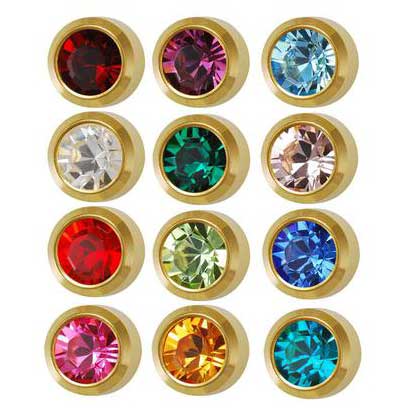 Mini 12-Month Birthstones Ear Piercing Studs