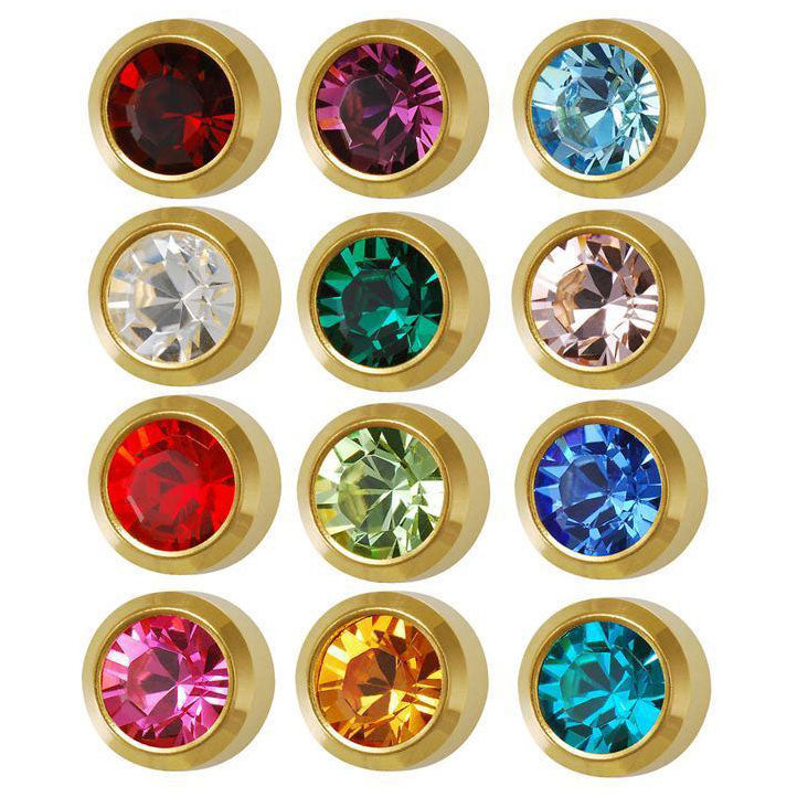 12 - Month Birthstones Ear Piercing Studs