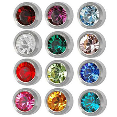 12 - Month Birthstones Ear Piercing Studs