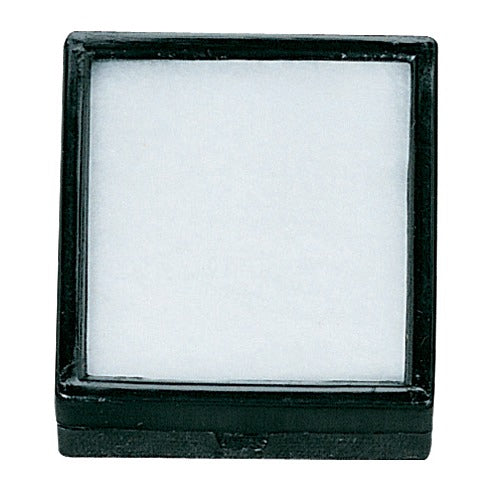 Glass-Top Square Gem Boxes w/Cotton Inserts in Black, 1" L x 1" W