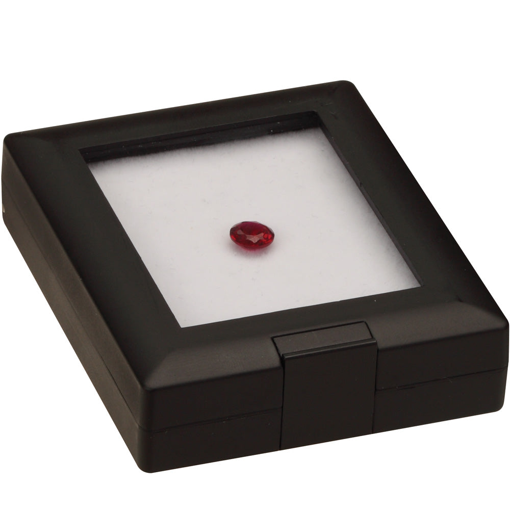 Glass-Top Gem Boxes w/Reversible Flat-Foam Inserts