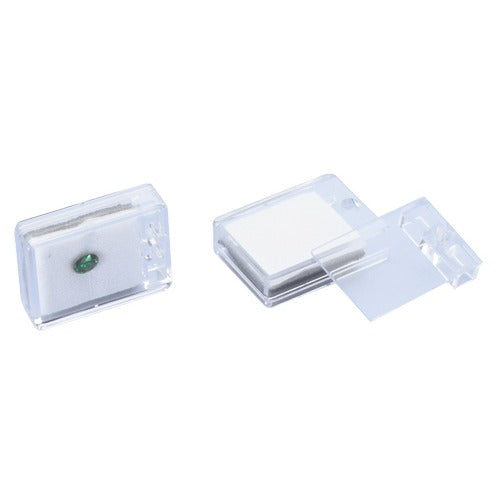 Acrylic Gem Boxes w/Reversible Flat-Foam Inserts, 3" L x 1.5" W