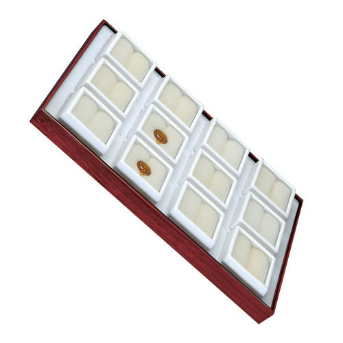 Tray For 12 Square Jars - Cherry/White