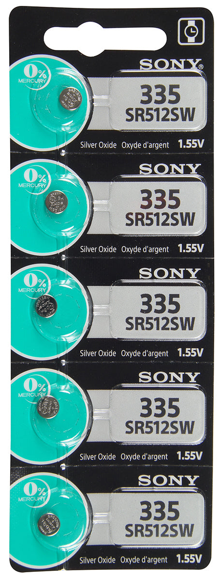 Sony/Murata 335 (SR512) Battery, Pk/5