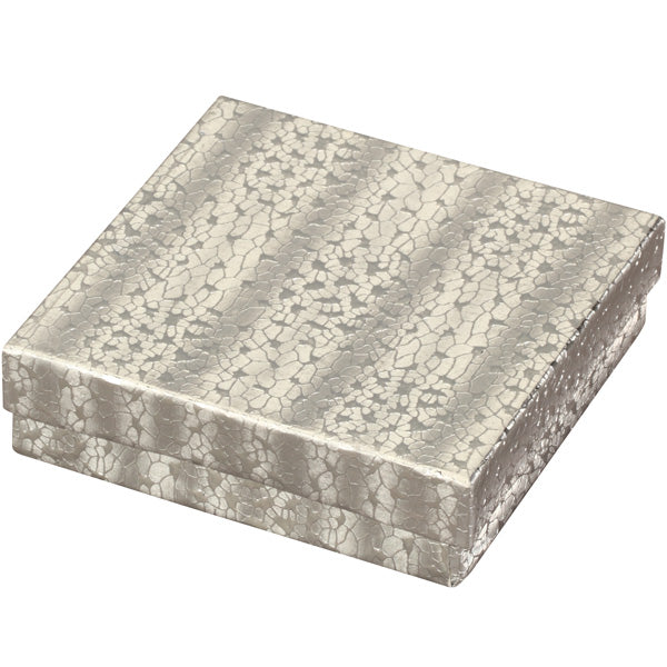 Cotton-Filled Gift Box in Silver Foil