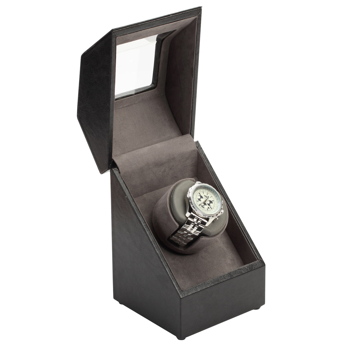 Diplomat "Victoria" Single Watch Winder in Onyx & Charcoal