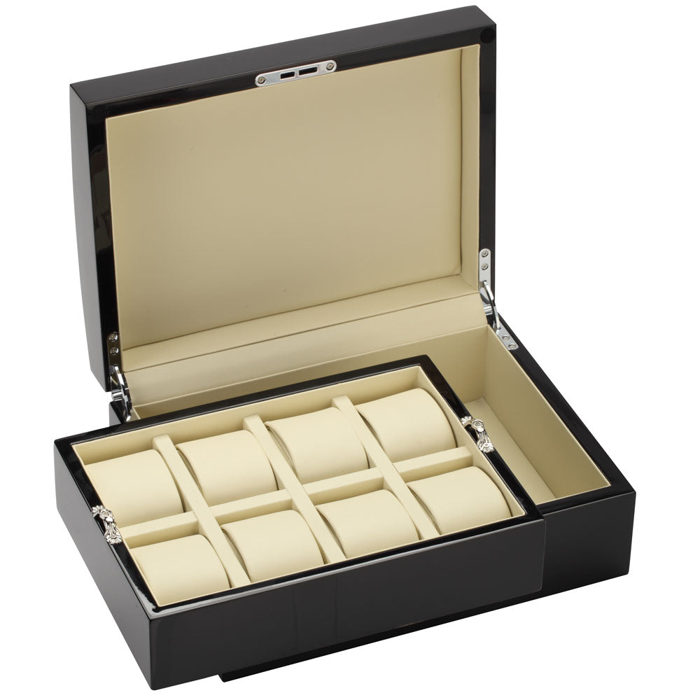 Diplomat "Prestige" 8-Watch Cases w/Removable Inner Tray