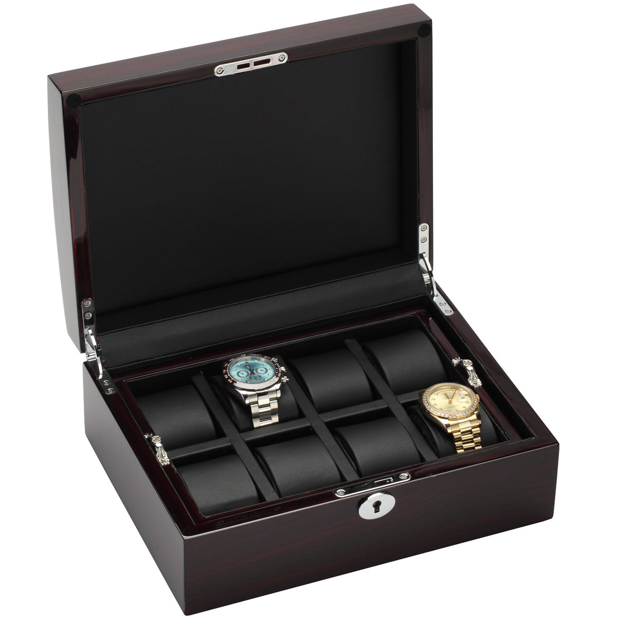 Diplomat "Prestige" 8-Watch Cases w/Removable Inner Tray