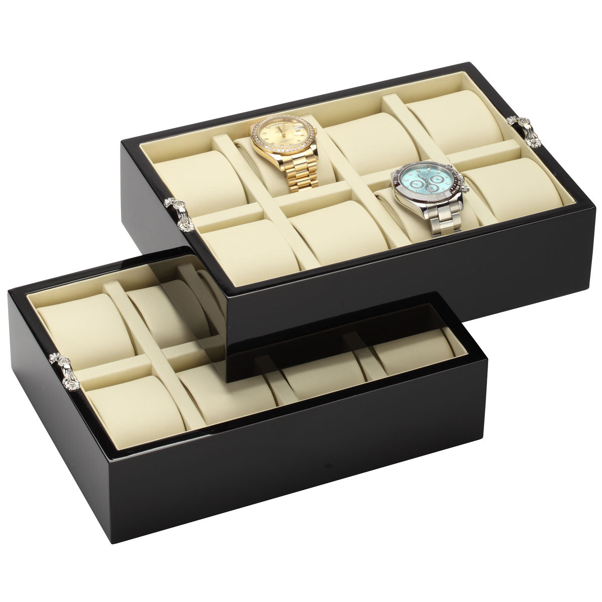 Diplomat "Prestige" 16-Watch Cases w/Removable Inner Tray