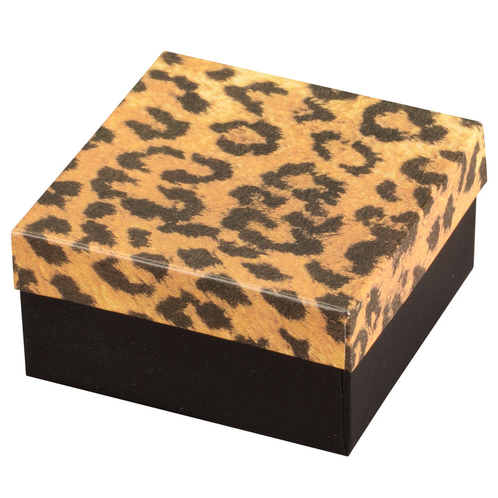 Cotton-Filled Gift Box in Glossy Leopard Print