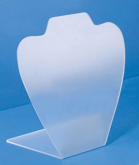 Frosted Acrylic Neck Form Displays, 7.5" L x 0.5" W