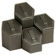 4-Piece Set of Hexagonal Clip-In Ring Columns, 1.75" W x 1.25 - 2.5" H