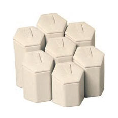 7-Piece Set of Hexagonal Ring Columns, 1.75" W x 1.75 - 3.4" H