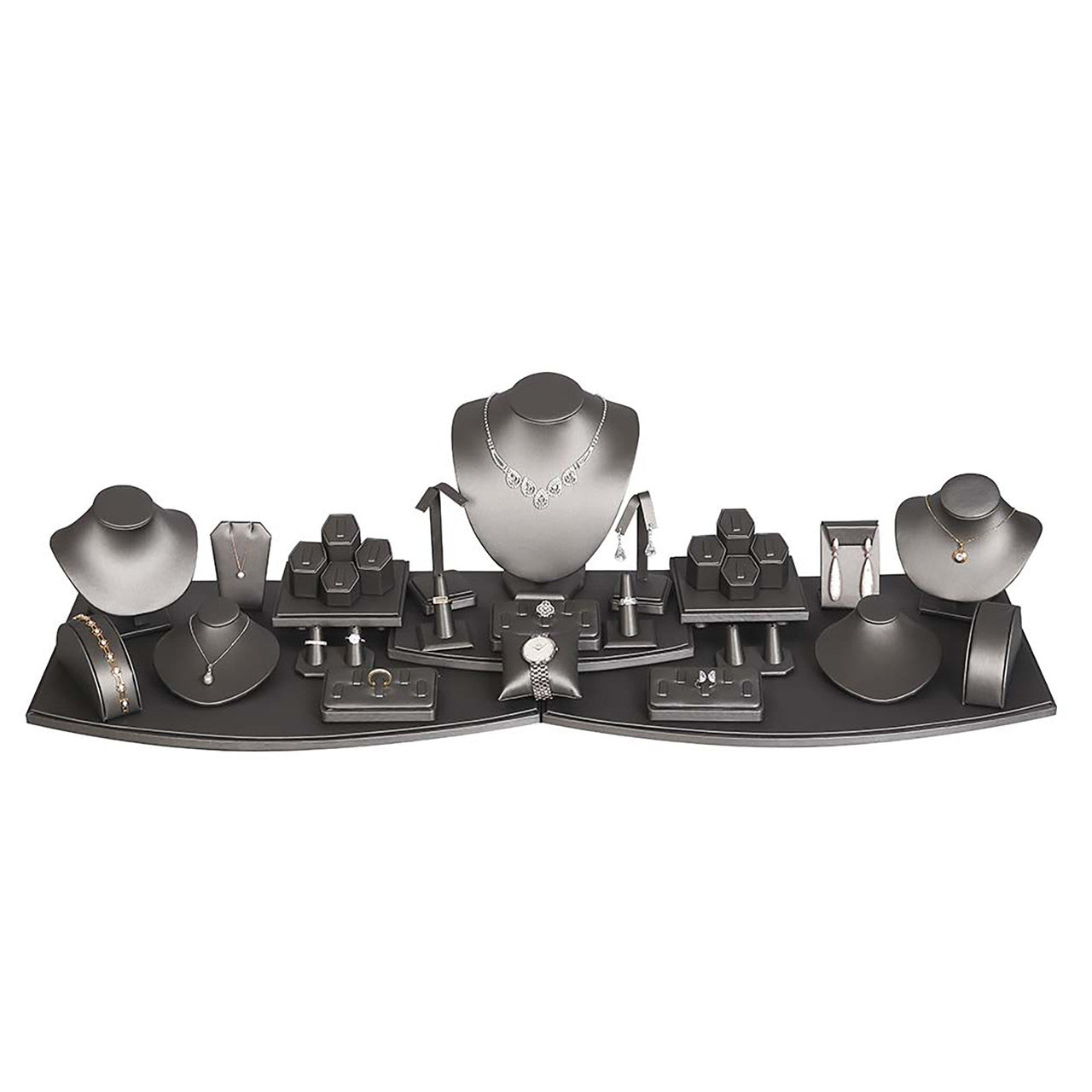 26 Piece Jewelry Display Set in Steel Gray