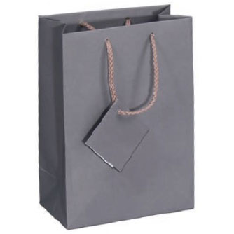 Tote-Style Gift Bags in Matte Egg Shell-Gray