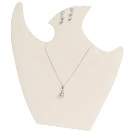 Easel-Back Necklace + Earring Combination Displays in Sandstone, 9.38" W x 9.5" H