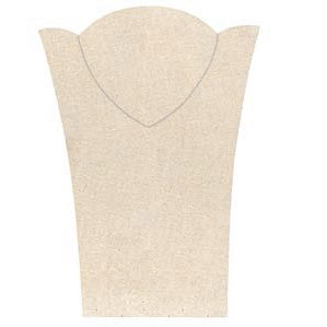 Easel-Back Neck Form Displays in Linen, 8.13" W x 11.38" H