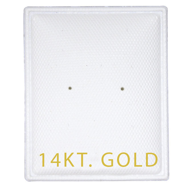 14 KT. Gold Puff Earring Pad 1 1/8” x 1 3/8”