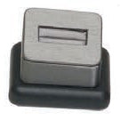 Single-Slot Square Ring Displays in Steel Gray & Onyx, 2.13" L x 2" W