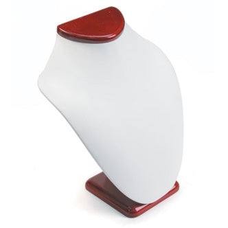 Standing Bust Displays in Pearl & Mahogany, 7.38" L x 5.5" W