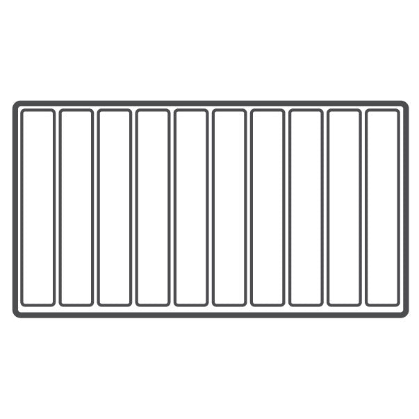 10-Bracelet Plastic Inserts for Full-Size Utility Trays in White, 14.13" L x 7.63" W