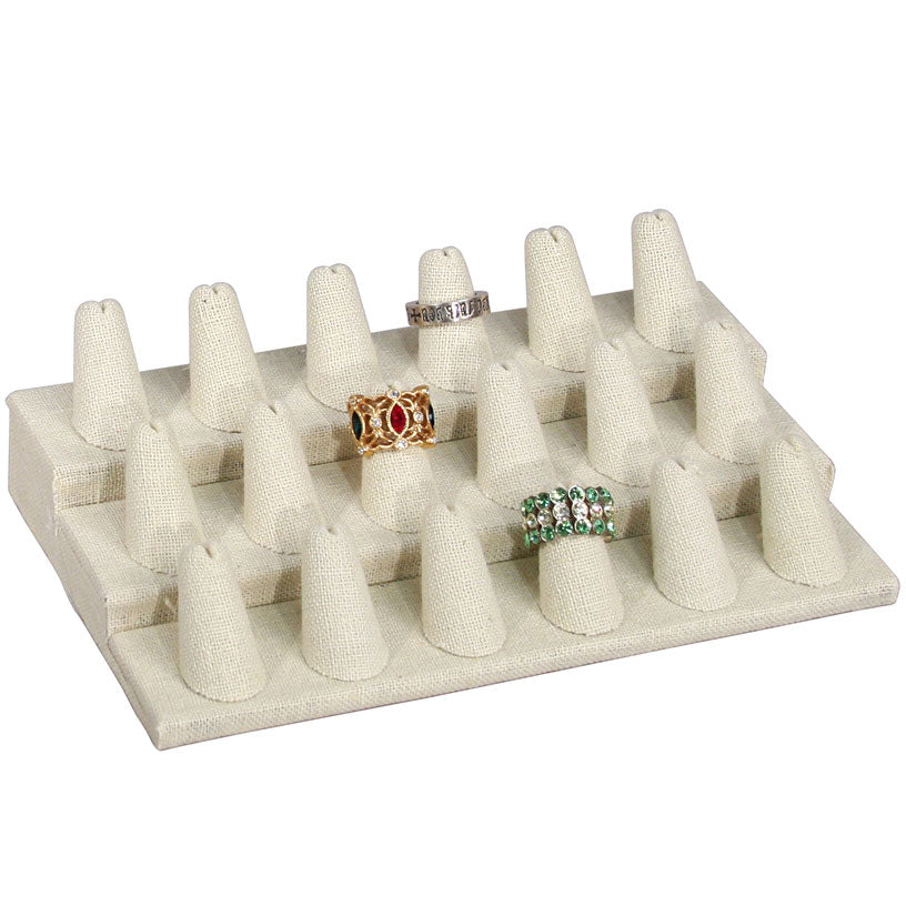 18-Finger Ring Displays, 8.25" L x 4.75" W