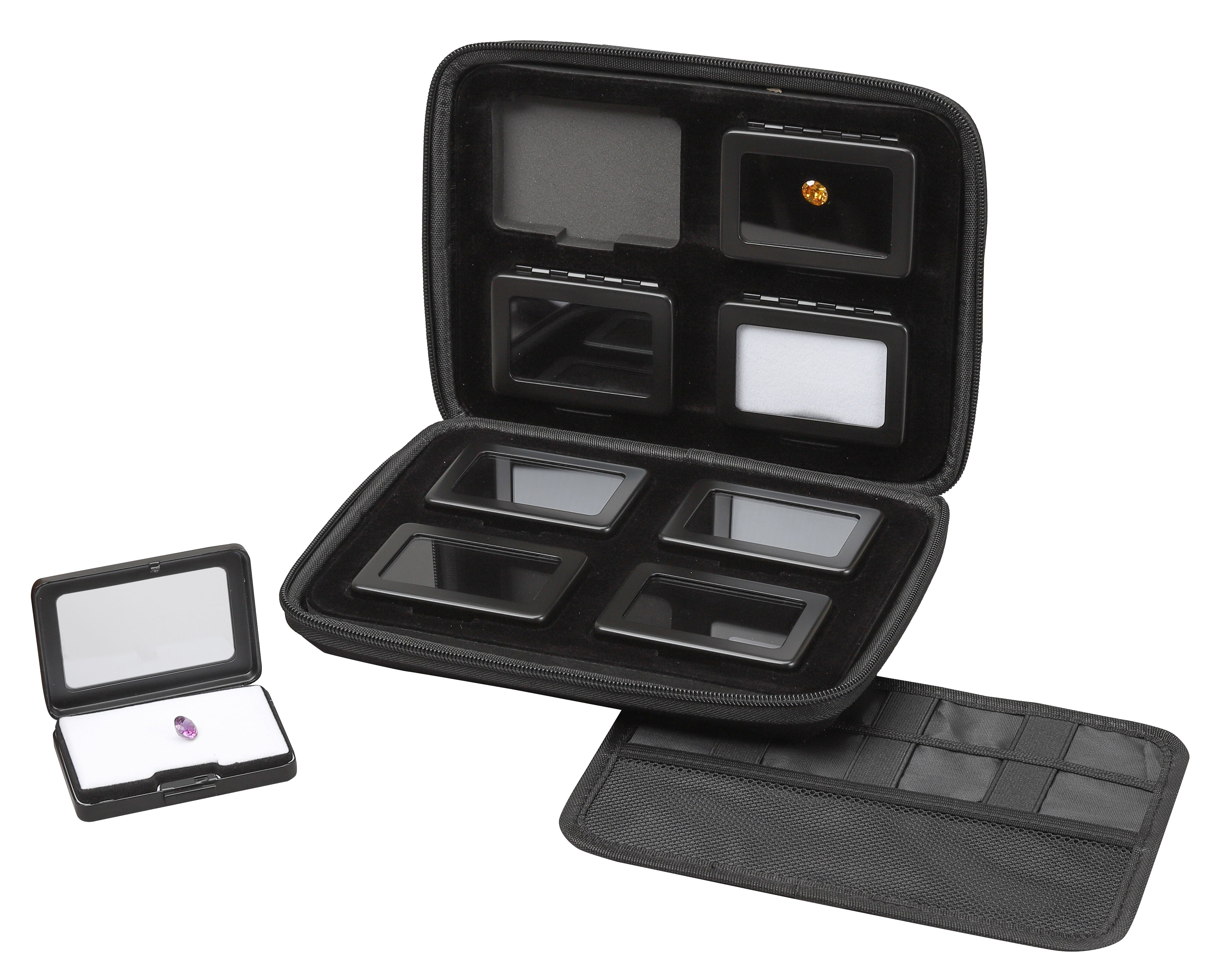 8 Metal Gem Boxes (80 x 55mm) in Zippered Folder