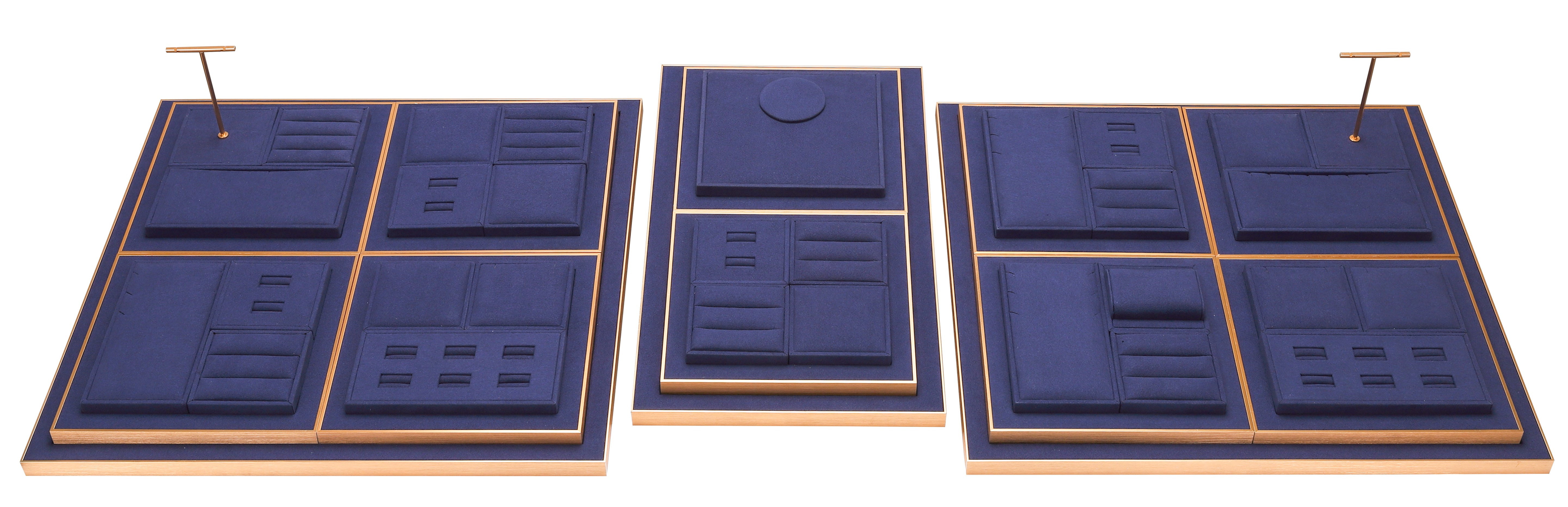 LUXE 43 Piece Showcase Layout Set in Microfiber with Gold Accents