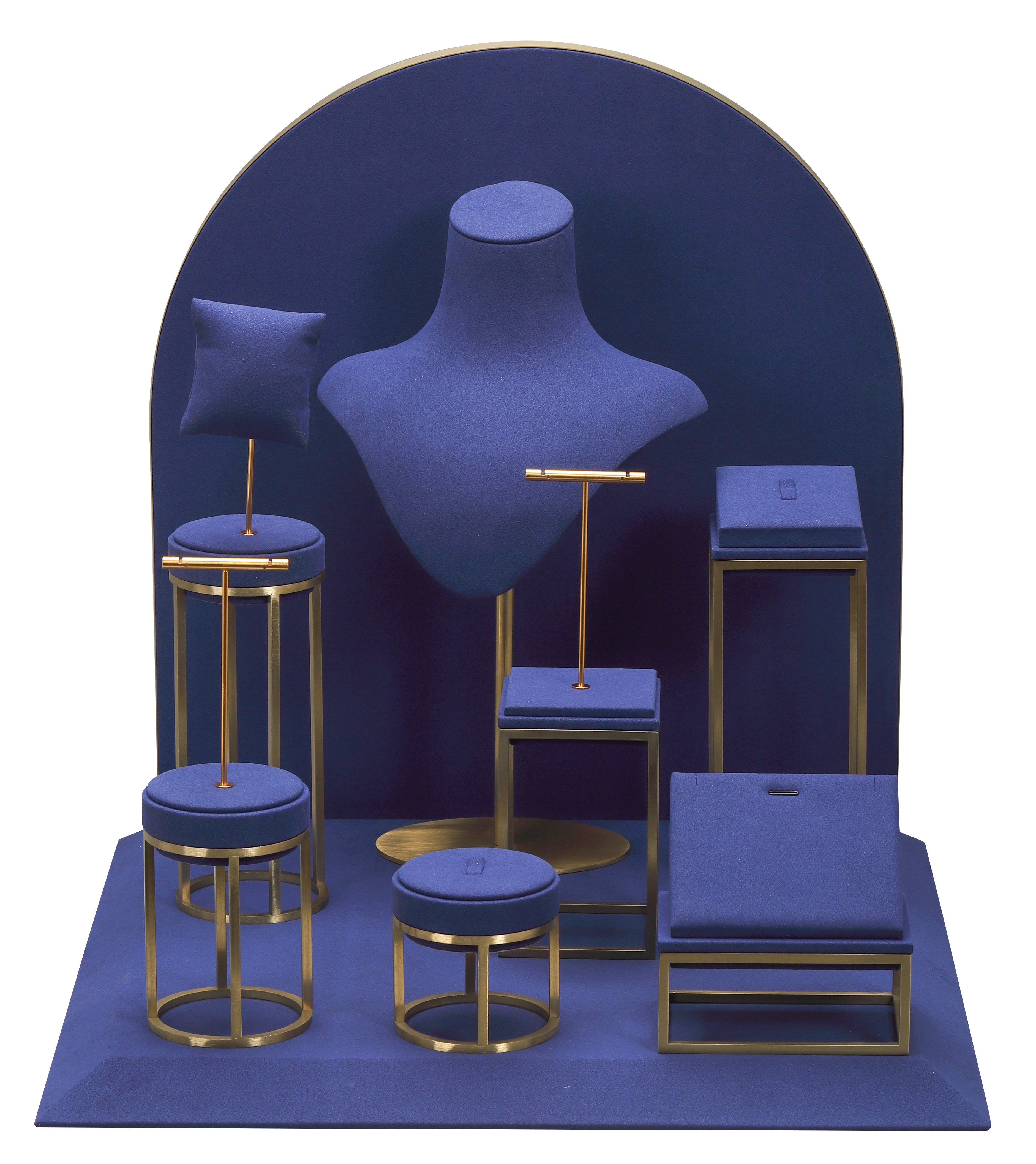 LUXE 9 Piece Window Set in Microfiber with Gold Accents