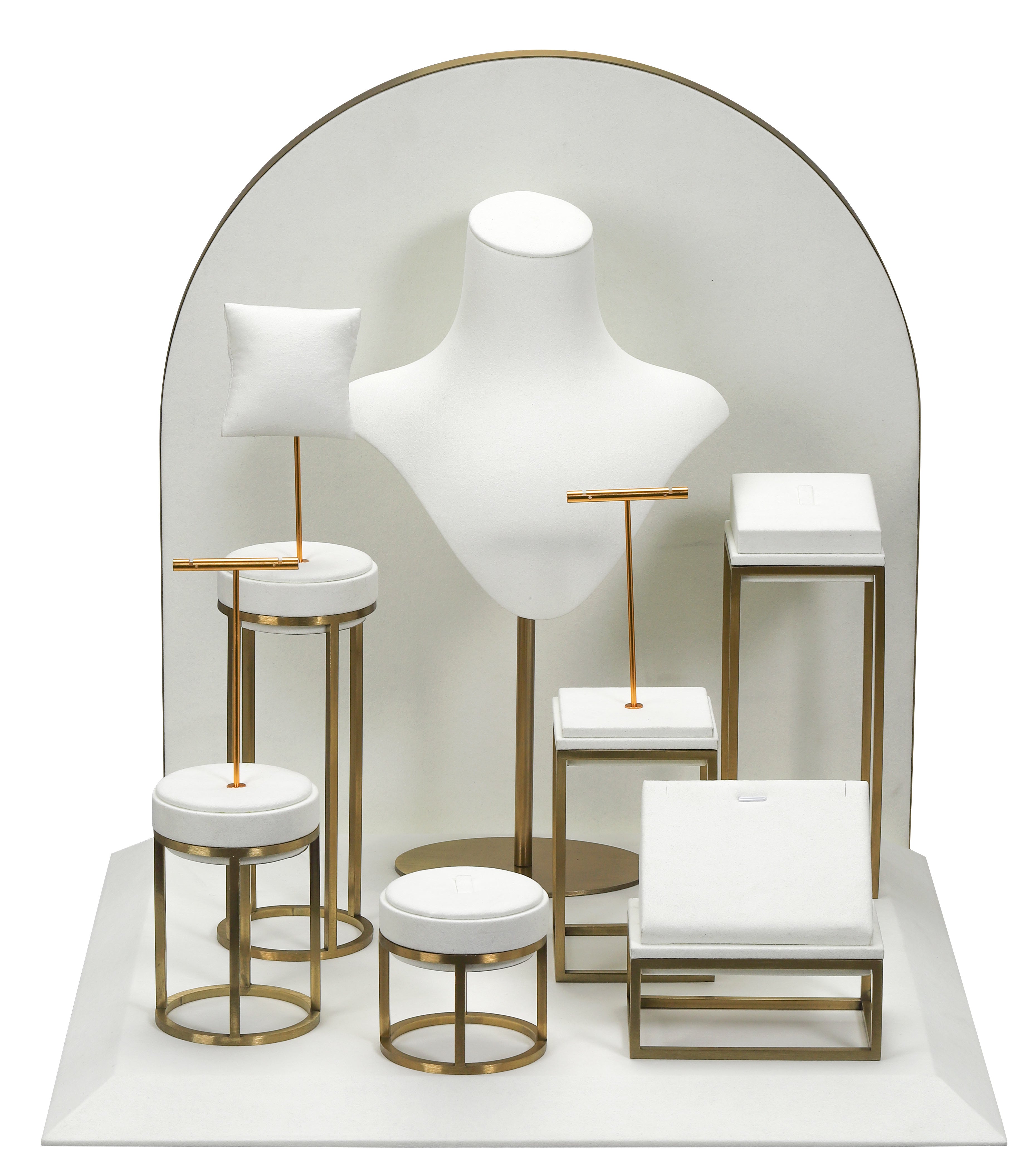 LUXE 9 Piece Window Set in Microfiber with Gold Accents