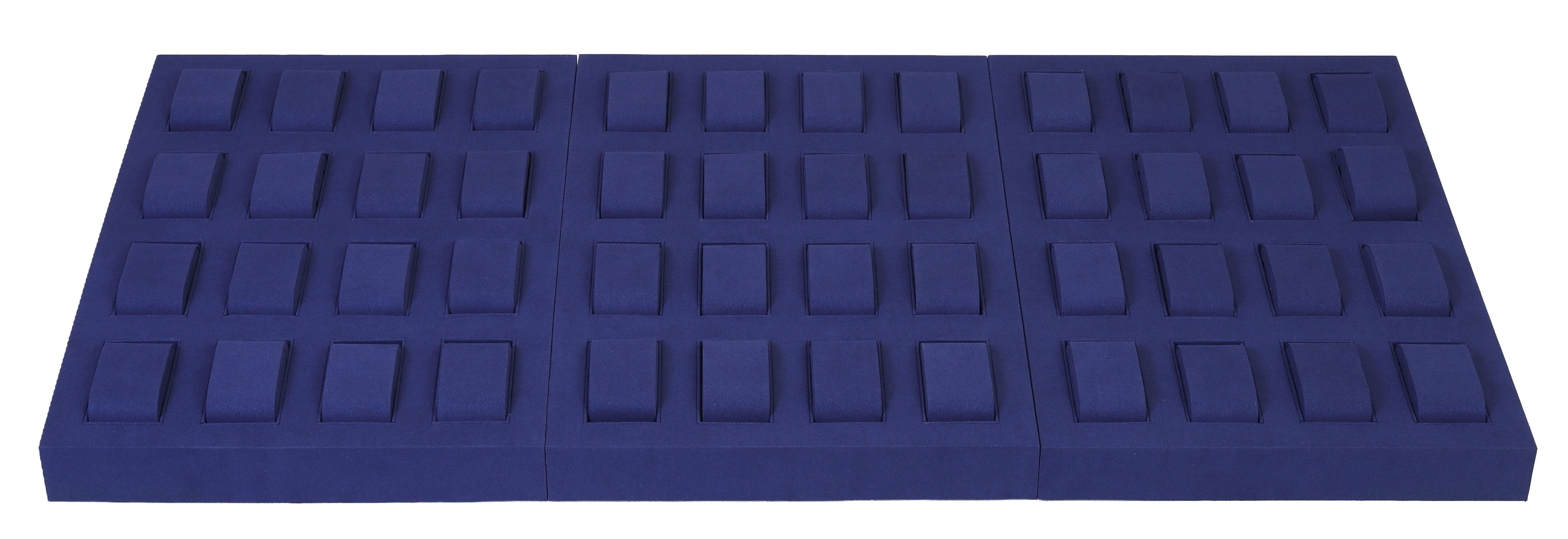 LUXE 48 Watch Display Tray Set in Microfiber Suede