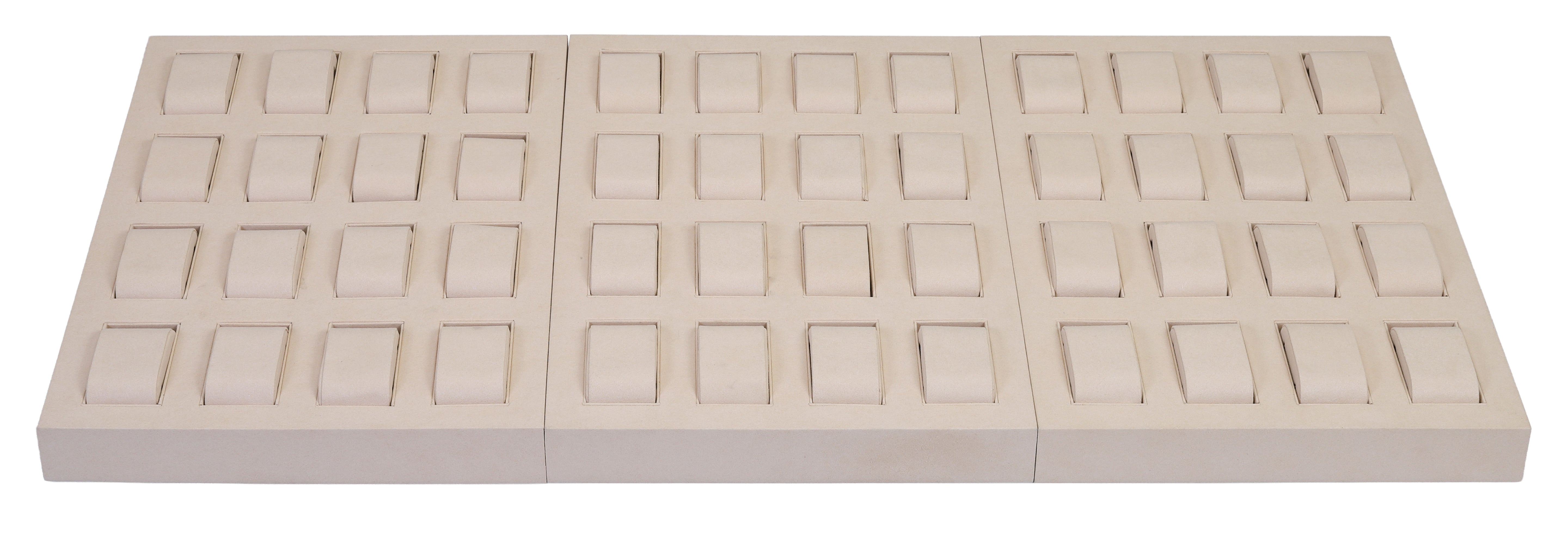 LUXE 48 Watch Display Tray Set in Microfiber Suede