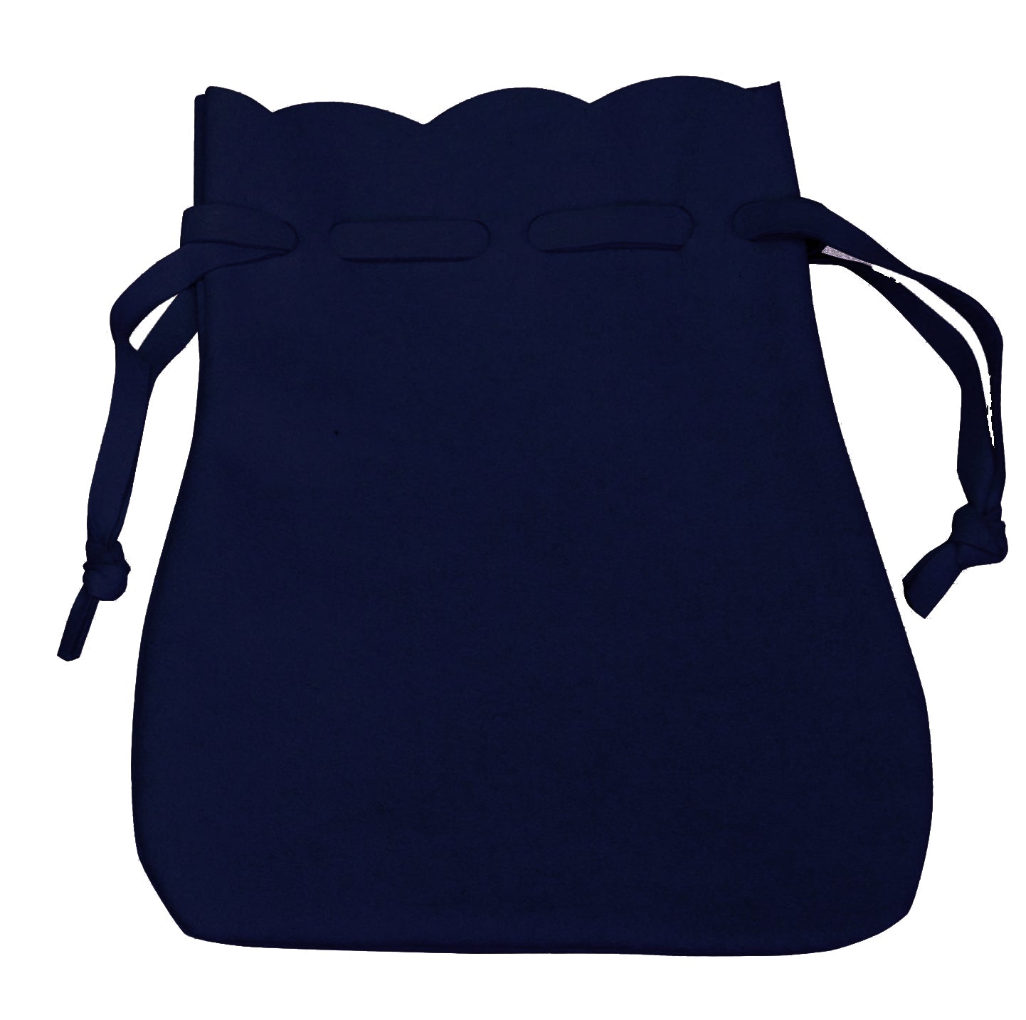 Dark Blue Microsuede Drawstring Pouches