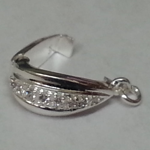 Sterling Silver Pearl Enhancer w/ Cubic Zirconia