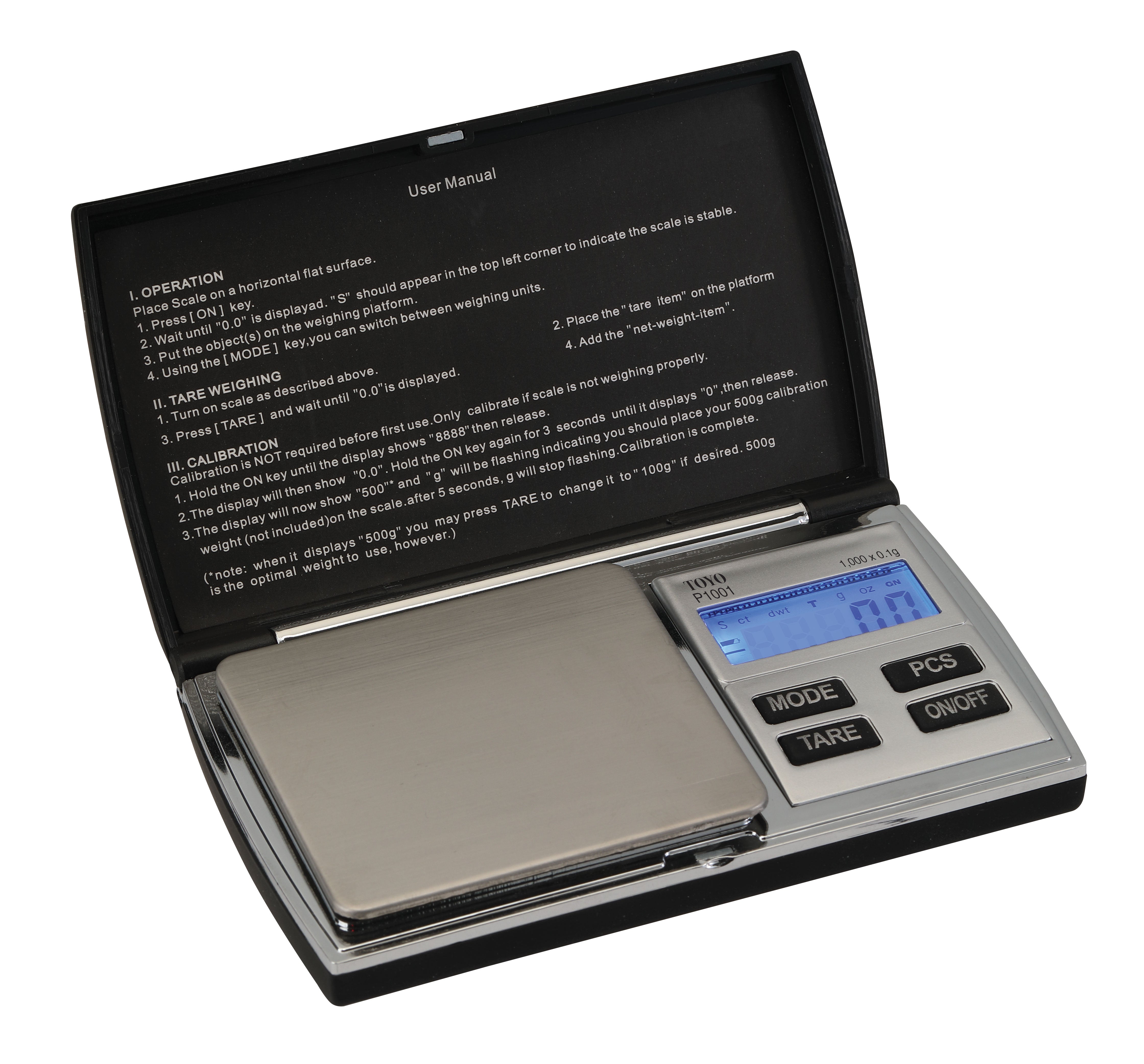 Toyo P1001 1,000g x 0.1 Portable Pocket Scale