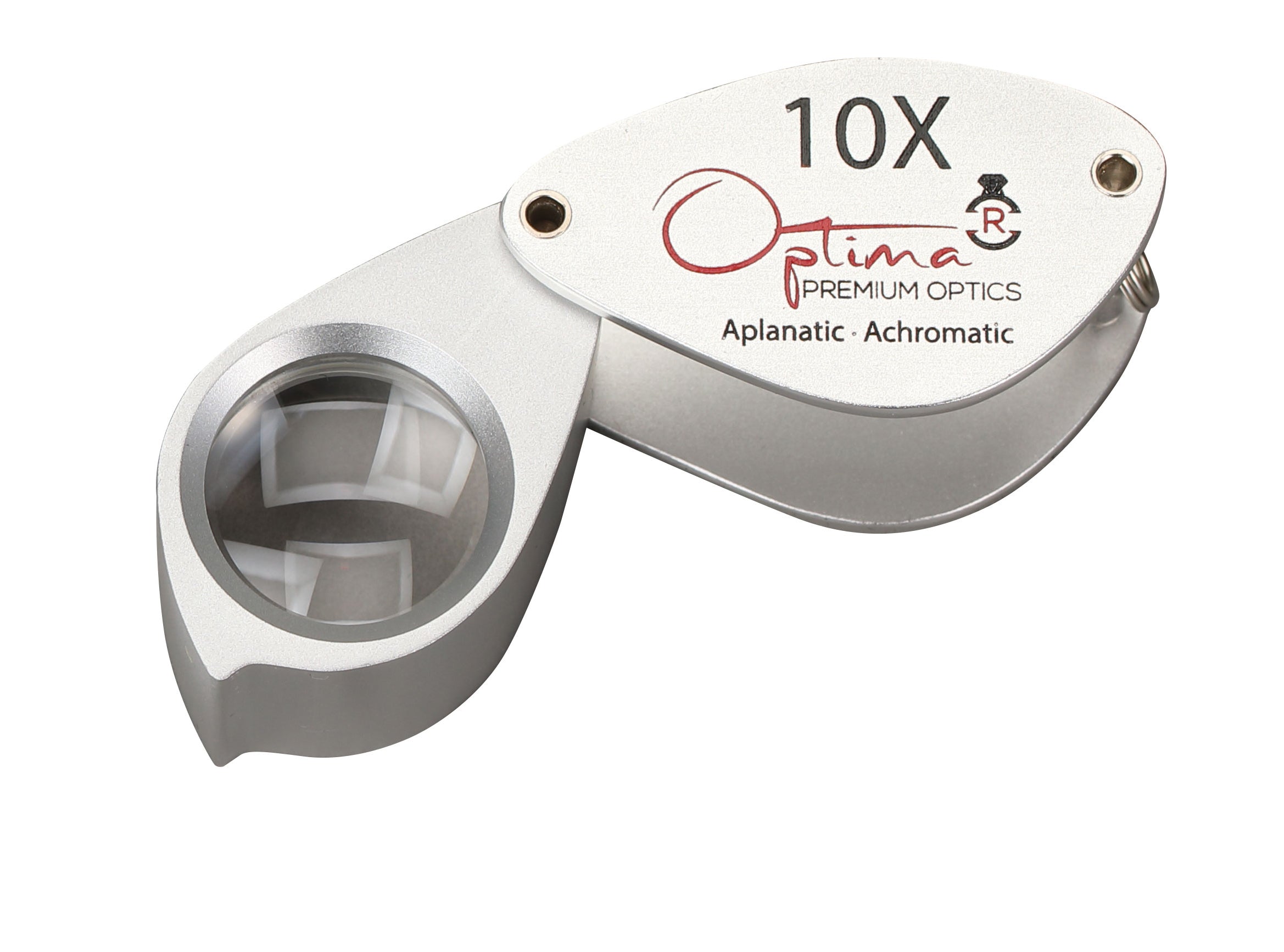 Optima 10X Premium Optics Diamond Dealers Loupe - Silver