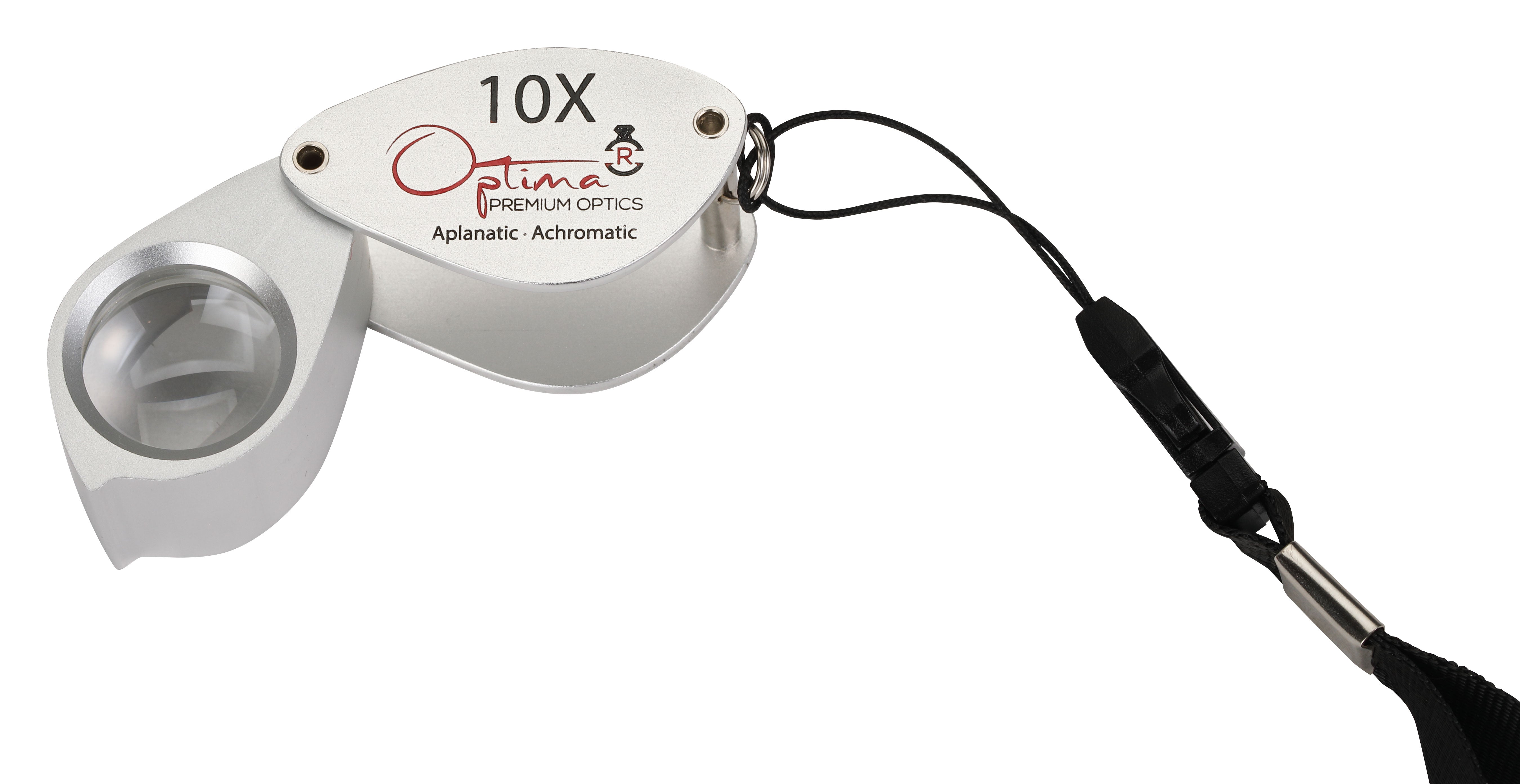 Optima 10X Premium Optics Diamond Dealers Loupe - Silver