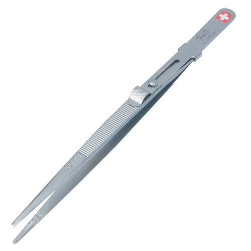 Swiss Locking Tweezers XXL Grooved Tip