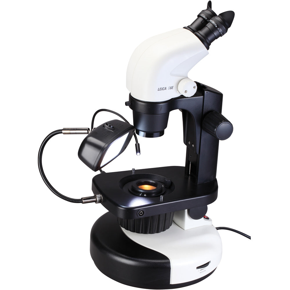 Leica S6 E Stereo Zoom Microscope on Gemological Stand