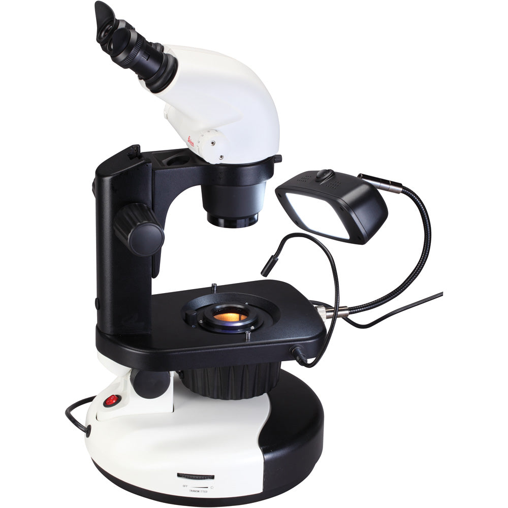 Leica S6 E Stereo Zoom Microscope on Gemological Stand