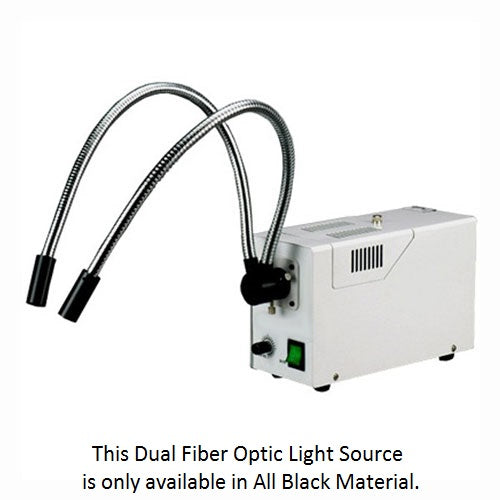 Dual Fiber Optic Light Source All Black Design