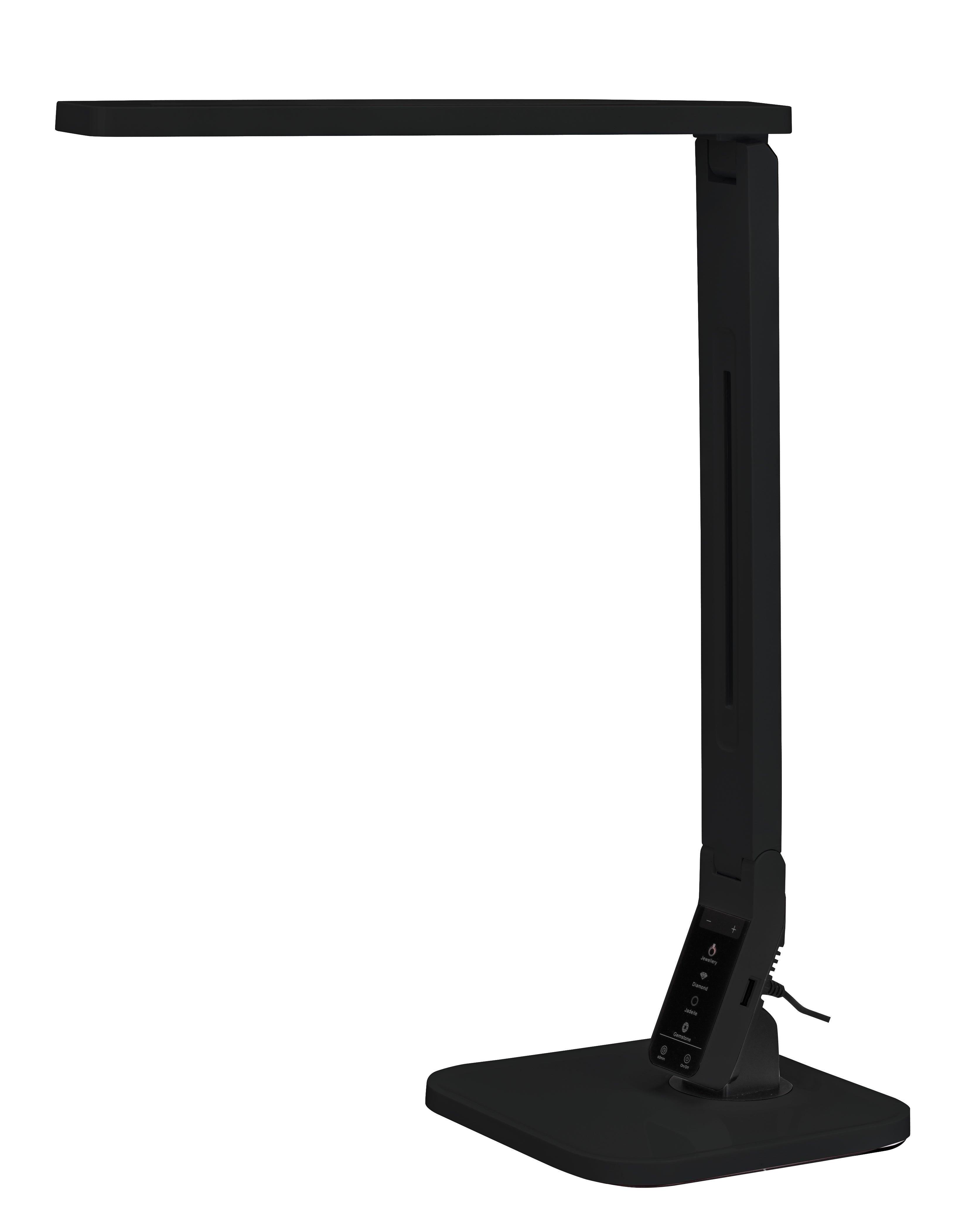 TOYO Gemstone Desk Lamp With 4 Light Modes, Black