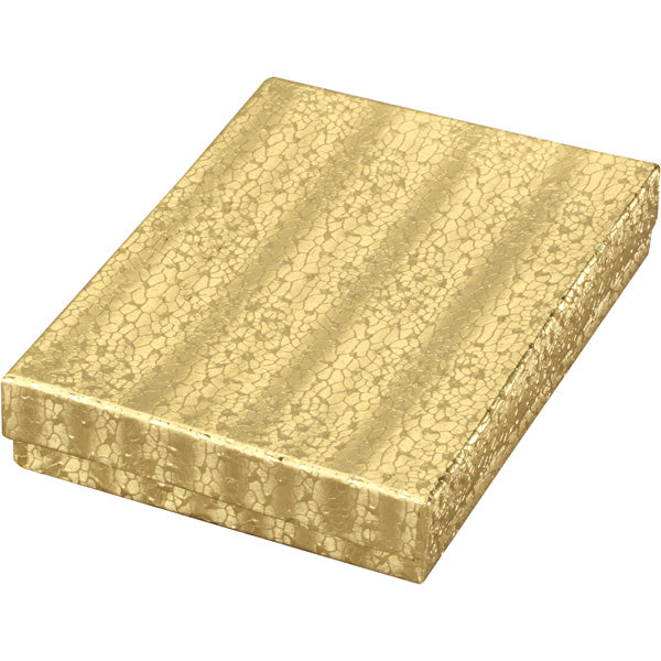 Cotton-Filled Gift Box in Gold Foil