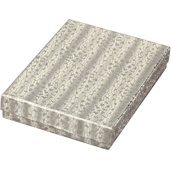 Cotton-Filled Gift Box in Silver Foil